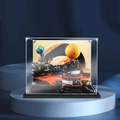 Display King - Acrylic display case with screw for LEGO® Planet Earth and Moon in Orbit 42179