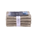 4PK Ultimate Alanya Cotton Face Washer/Towel 550Gsm Highly Breathable Almond