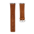 For Apple Watch SE (2nd Gen),44-mm Case,Premium Genuine Leather Strap,Brown