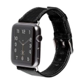 For Apple Watch Series 3,38-mm Case,Genuine Leather Strap,Black