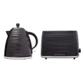 Westinghouse Electric 1.7L Kettle 2200W & 2 Slice Bread Toaster 930W Set Black