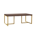 Shaan Coffee Table - Walnut and Gold