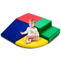 Costway Baby Large Soft Blocks Kid's Climber & Crawl Foam Playset Indoor Play Set Toddler Gift 4pcs, Red