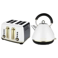 Morphy Richards Ascend Soft Gold Traditional Pyramid Kettle & 4 Slice Toaster