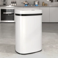 Advwin 50L Kitchen Sensor Bin Automatic Rubbish Bins Smart Waste Trash Can Touch Free Garbage Cabniet Home Office White
