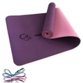 TPE Yoga Dual Layer Mat Eco Friendly Exercise Fitness Gym Pilates Voilet