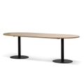Ripponlea 2.4m Oval Meeting Table - Natural