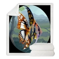 Fine Art Flying Fish Butterfly Winged Angelfish Throw Blanket