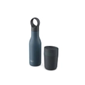 2pc Joseph & Joseph 340ml Travel Mug/Cup & 500ml Insulated Water Bottle Set Blue