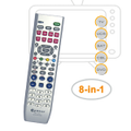 URC-969E 8 In 1 Universal Remote Learning Function and Memor