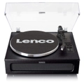 Lenco LS-430 Turntable/Record Player w/ 4 Built-In 15W/10W Speakers - Black