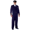 Hobbypos Airline Captain Pilot Flight Aviator Navy Uniform Deluxe Men Costume XXL Plus