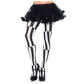 Hobbypos Opaque Black Striped Dark Alice Women Costume Thigh Highs Pantyhose Plus 1X-2X