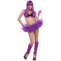 Hobbypos Purple Neon Tutu Pettiskirt Skirt 1980s Rave Women Costume Petticoat