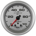 Auto Meter Ultra-Lite II Series Oil Pressure Gauge 2-5/8" Electric 0-100 psi
