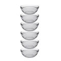 4x Duralex Lys 14cm/500ml Stackable Glass Dish Bowl Round Serving Tableware CLR