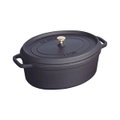 Staub 31cm/5.5L Cast Iron Cocotte Oval Kitchen Cooking Serving Pot w/ Lid Black