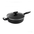 Zyliss Ultimate Forged 28cm Non-Stick Saute Pan w/ Lid Cover Cookware Black