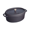 Staub 33cm/6.7L Cast Iron Oval Cocotte Pot w/ Lid Induction/Stovetop Cookware BK