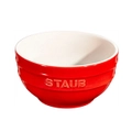 Staub 14cm Ceramic Round Bowl Food/Soup Salad Serving Dish Container Chery Red