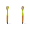 2x Full Circle Micro Manager 2-in-1 Cleaning Crevice Tool & Detail Brush Green