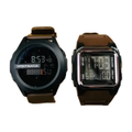 Anyco Watch Buy 1 Get 1 Brown Electronic LED Waterproof with Rubber Strap