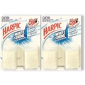 4PK Harpic White Shine Toilet Cistern/Bowl Flush Cleaner/Bleach Block Cleaning