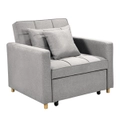 Suri 3-in-1 Convertible Sofa Chair Bed Lounger by Sarantino - Light Grey