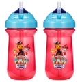 2pc The First Years Flip Top Straw Cup Baby/Toddler 18m+ Water Bottle Paw Patrol