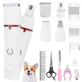 ADVWIN 4in1 Dog Grooming Clippers Kit Pet Nail Grinder USB Rechargeable