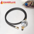 LPG Gas Regulator with 1.5M Hose 1/4" Gas Cylinder BBQ Connector AGA Certificate, Quick and easy connection, Suitable for Small Boats, Caravans, BBQ Grill, Gas Stove