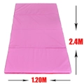 Large 240cm x 120cm x 5cm Gymnastics Folding Gym Exercise Yoga Mat - Pink
