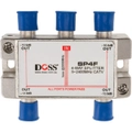 DOSS SP4F 4 Way 'F' Splitter or Combiner DC Pass Through 2.4Ghz High Quality Satellite & Cable