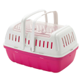 Moderna Hipster Small Pet Carrier, Top Opening Travel Crate, Hot Pink
