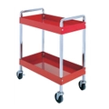 Tool Trolley Utility Cart 2 Tier Steel Rolling Cart for Mechanic Workshop Garage