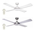 52" (1300mm) Lifestyle DC Ceiling Fan Only in Brushed Aluminium or White