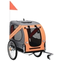 Pet Bike Trailer Orange and Grey vidaXL