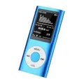 Catzon MP4 Player + 8GB SD Card MP3 Digital Video 1.8" LCD Music Video Media Player FM Radio Music Home-Blue