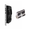 Austral SD7 Sliding Security Screen Door Lock with Cylinder Black SD7/BLST