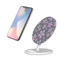 QI Wireless Charger For iPhone 12/11 Samsung Galaxy S20 Ultra, Creative Flowers