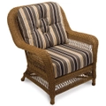 All Weather Wicker Riviera Walnut Armchair With Cushions