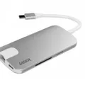 Laser USB Type C to USB-3.0 USB-C Micro/SD Card Reader/HDMI w/ Ethernet Silver