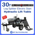 Log Splitter 30 Ton Petrol 6.5 HP Lifting Table E/Start - Genuine Millers Falls Black Diamond