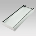 3 X Lauxes 'Celleni' Aluminium Slimline Tile Insert Grate Silver 100*100*26mm(Maximum Length 5600mm,80mm Waste)