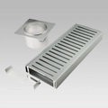 3 X Lauxes 'Celleni' Aluminium Floor Grate Silver 100*100*26mm(Maximum Length 5600mm,80mm Waste)