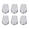 Alex Liddy Grand Cru 6 Piece Stemless Wine Glass Set Size 470ml in White