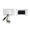 White Low Profile front BULLNOSE WALL PLATE COVER IN WALL WIRES Bull Nose