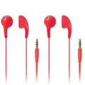2PK iLuv Red Bubble Gum 2 Earphones Headphones In-Ear for iPhone Android iPod