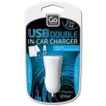 Go Travel Twin USB Port Car Charger 2.1A Socket for Phones/Tablets Black