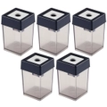 5x Dahle Plastic Single Hole Pencil Sharpener School/Office Stationery Clear/BLK